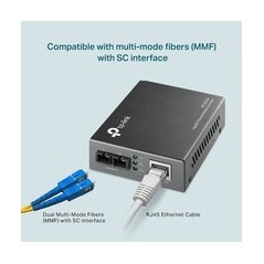 TP-Link MC200CM Gigabit Ethernet Fiber Media Converter - High-Speed Network Solution & Reliable Connectivity, Model: 69353640304